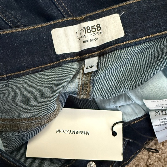 M1858 Jeans Women size 2/26 Dark Blue Amy Boot Bootcut Long Stretch Denim Pants - Picture 11 of 11
